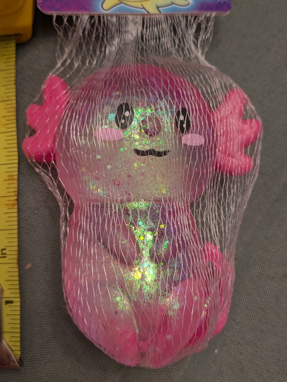 Pink Glitter Axolotl 3 InchToy - Kids Cute Squishy